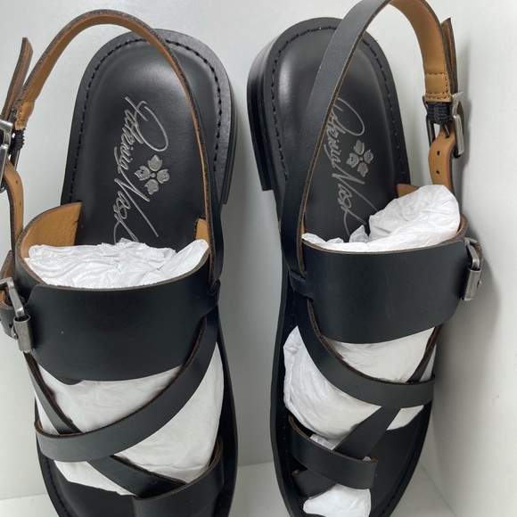 BNIB Patricia Nash leather sandal Black 8 - Picture 6 of 9